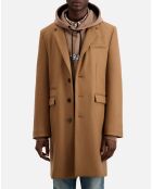 Manteau long en Laine mélangée camel