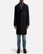 Manteau long en Laine mélangée noir