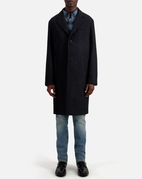 Manteau long en Laine mélangée noir