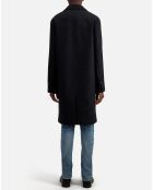 Manteau long en Laine mélangée noir