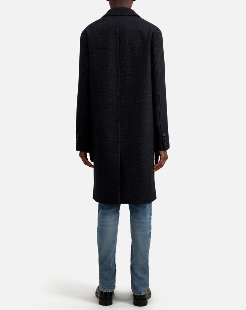 Manteau long en Laine mélangée noir