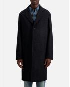 Manteau long en Laine mélangée noir