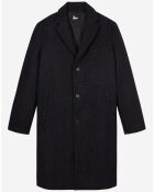 Manteau long en Laine mélangée noir