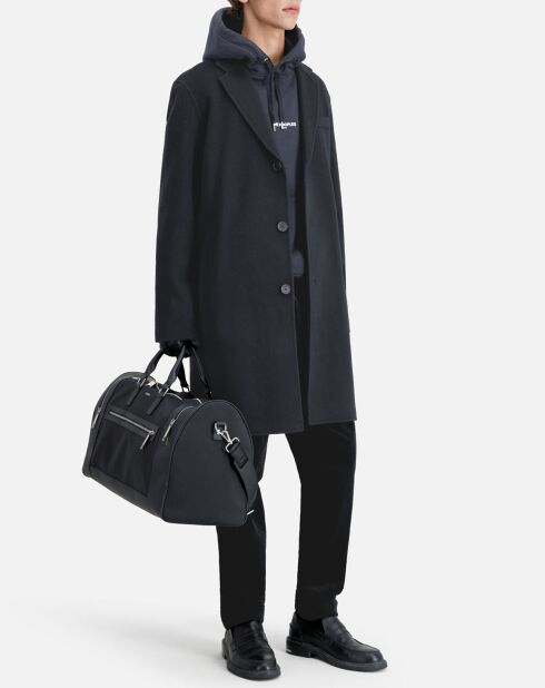 Manteau long en Laine mélangée noir