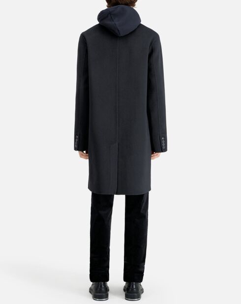 Manteau long en Laine mélangée noir