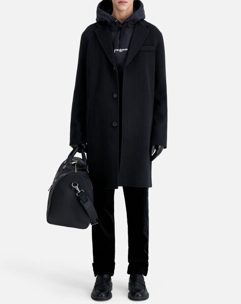 Manteau long en Laine mélangée noir