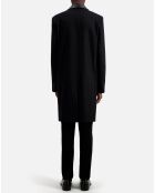 Manteau long  en Laine & Cachemire noir