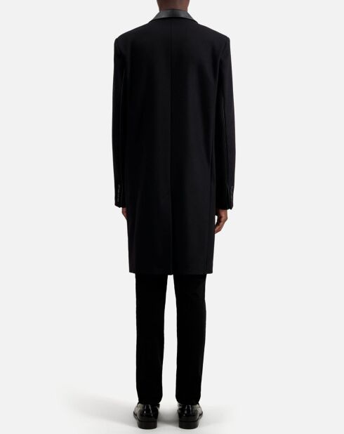 Manteau long  en Laine & Cachemire noir