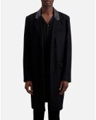 Manteau long  en Laine & Cachemire noir