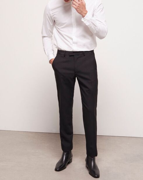 Pantalon de costume 100% Laine noir