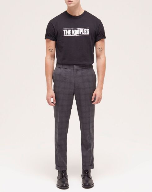 Pantalon de costume à motif noir