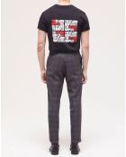Pantalon de costume à motif noir