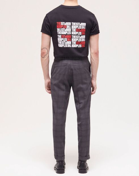 Pantalon de costume à motif noir