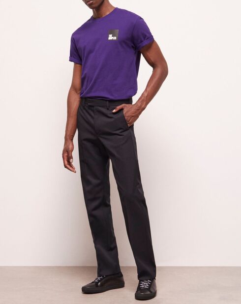 Pantalon en Laine évasée noir