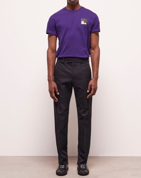 Pantalon en Laine évasée noir