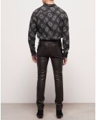 Pantalon slim en Cuir noir