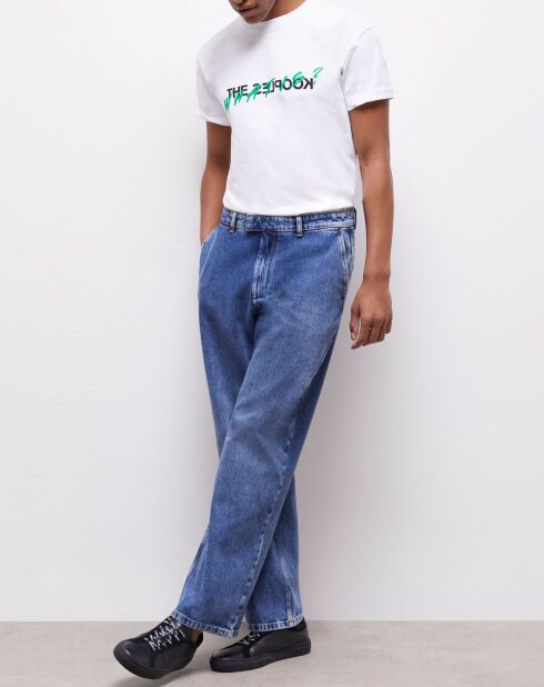 Jean large bleu