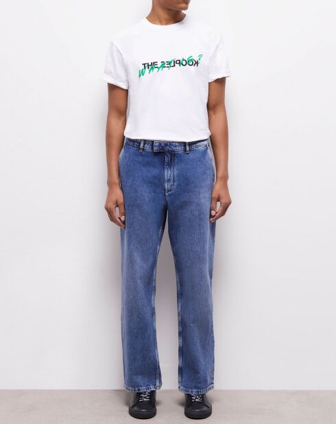 Jean large bleu
