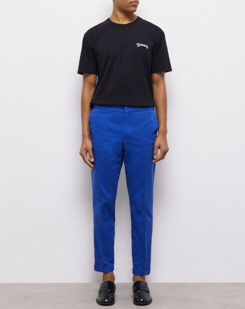 Pantalon taille élastique bleu