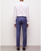 Pantalon de Costume en Laine texturé bleu
