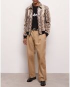 Pantalon taille basse camel