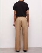 Pantalon taille basse camel