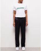Pantalon effet satin noir