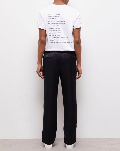 Pantalon effet satin noir