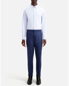 Pantalon en Laine flanelle bleu