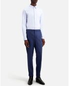 Pantalon en Laine flanelle bleu