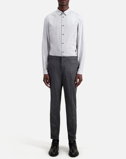 Pantalon en Laine flanelle gris