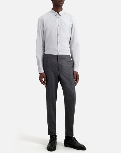 Pantalon en Laine flanelle gris