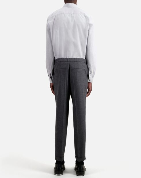 Pantalon en Laine flanelle gris