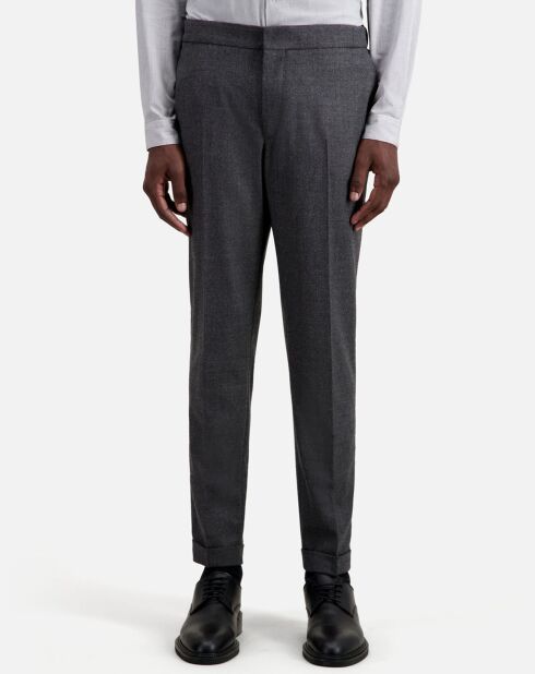 Pantalon en Laine flanelle gris