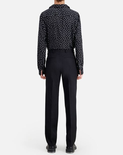 Pantalon de costume à rayures noir