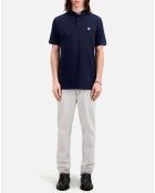 Polo slim col officier bleu marine