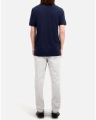 Polo slim col officier bleu marine