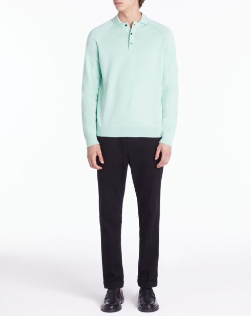 Polo en maille bleu