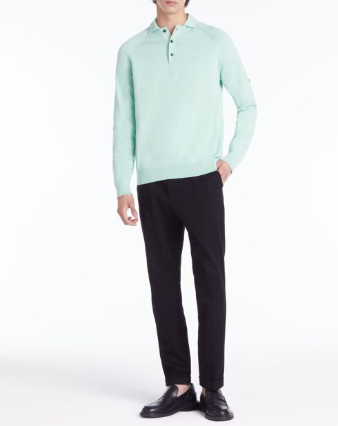 Polo en maille bleu