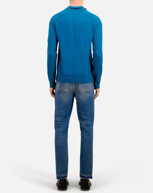 Polo en maille bleu
