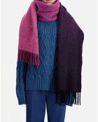 Pull en Laine torsadée bleu