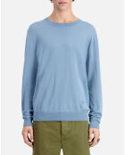 Pull en Laine mérinos bleu