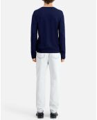 Pull en Laine mérinos bleu marine