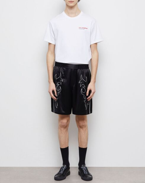 Short avec broderies Western noir