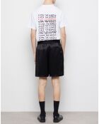 Short avec broderies Western noir