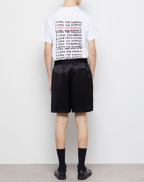 Short avec broderies Western noir