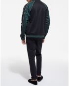 Sweat zippé avec manches raglan vert bouteille