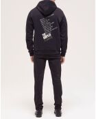 Sweat à capuche sérigraphié tigre noir