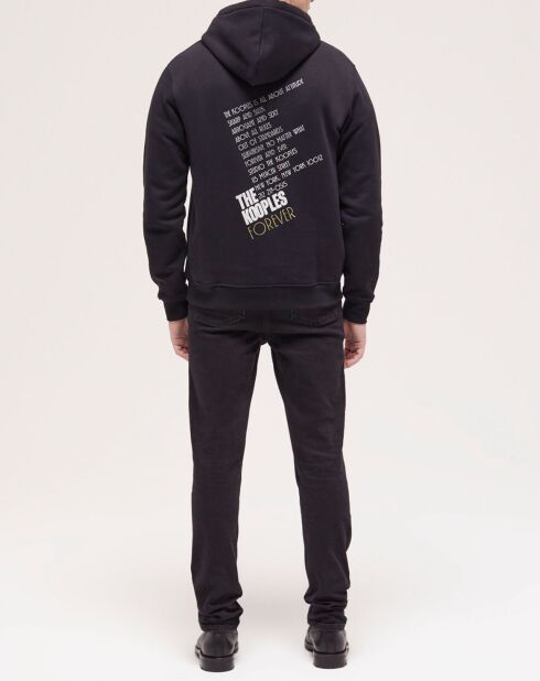 Sweat à capuche sérigraphié tigre noir
