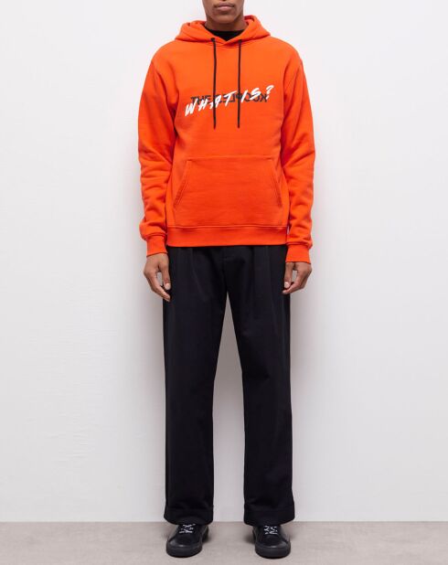 Sweat à capuche Qu'est-ce que orange